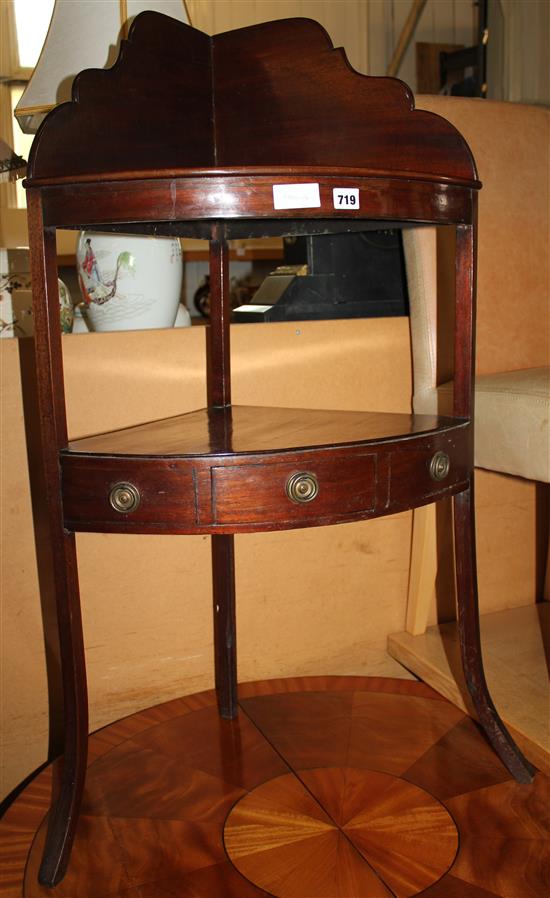 Mahogany corner washstand